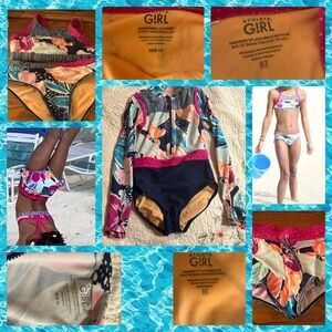 Athleta Girl 4-piece swimsuit set.
